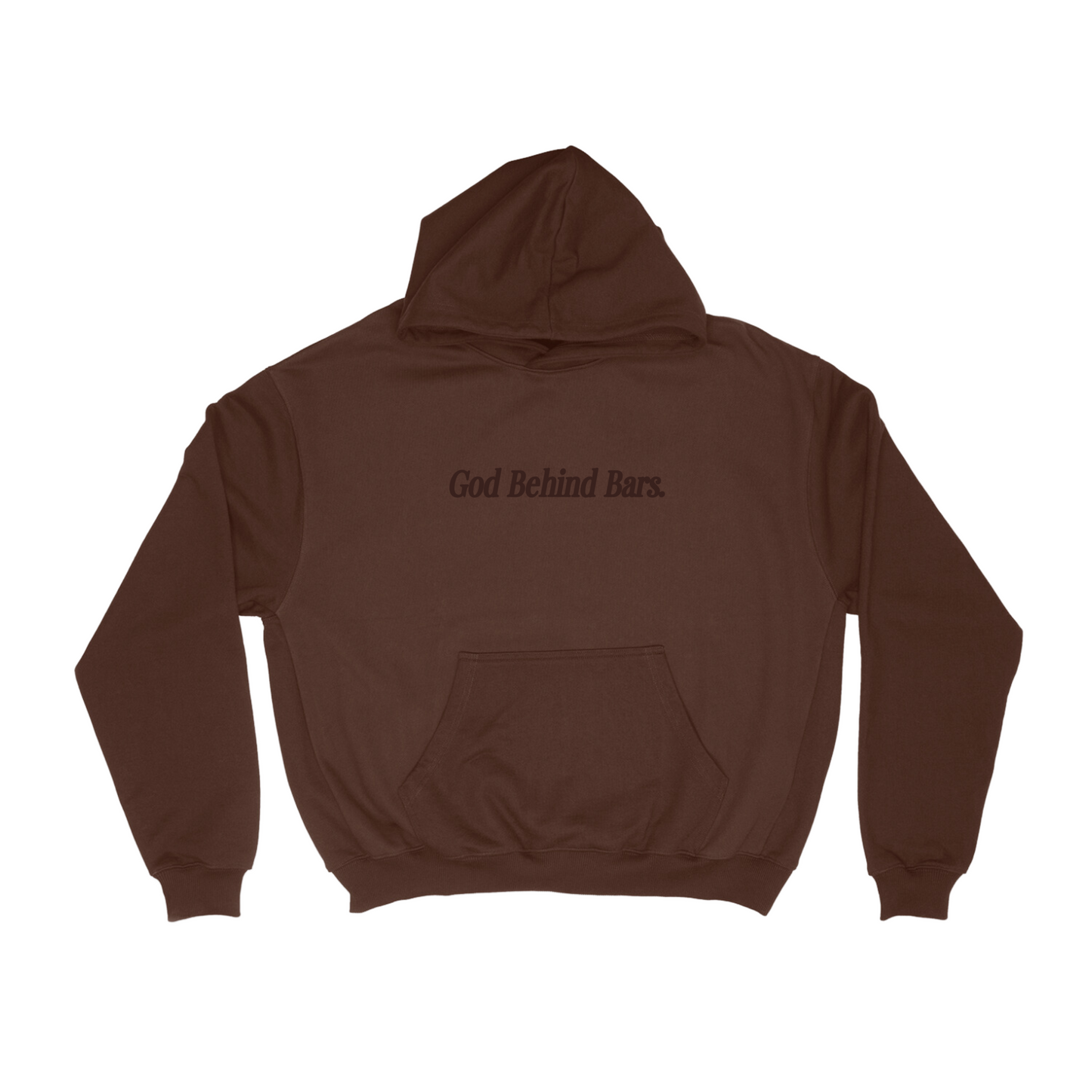 'God Behind Bars' Brown Hoodie