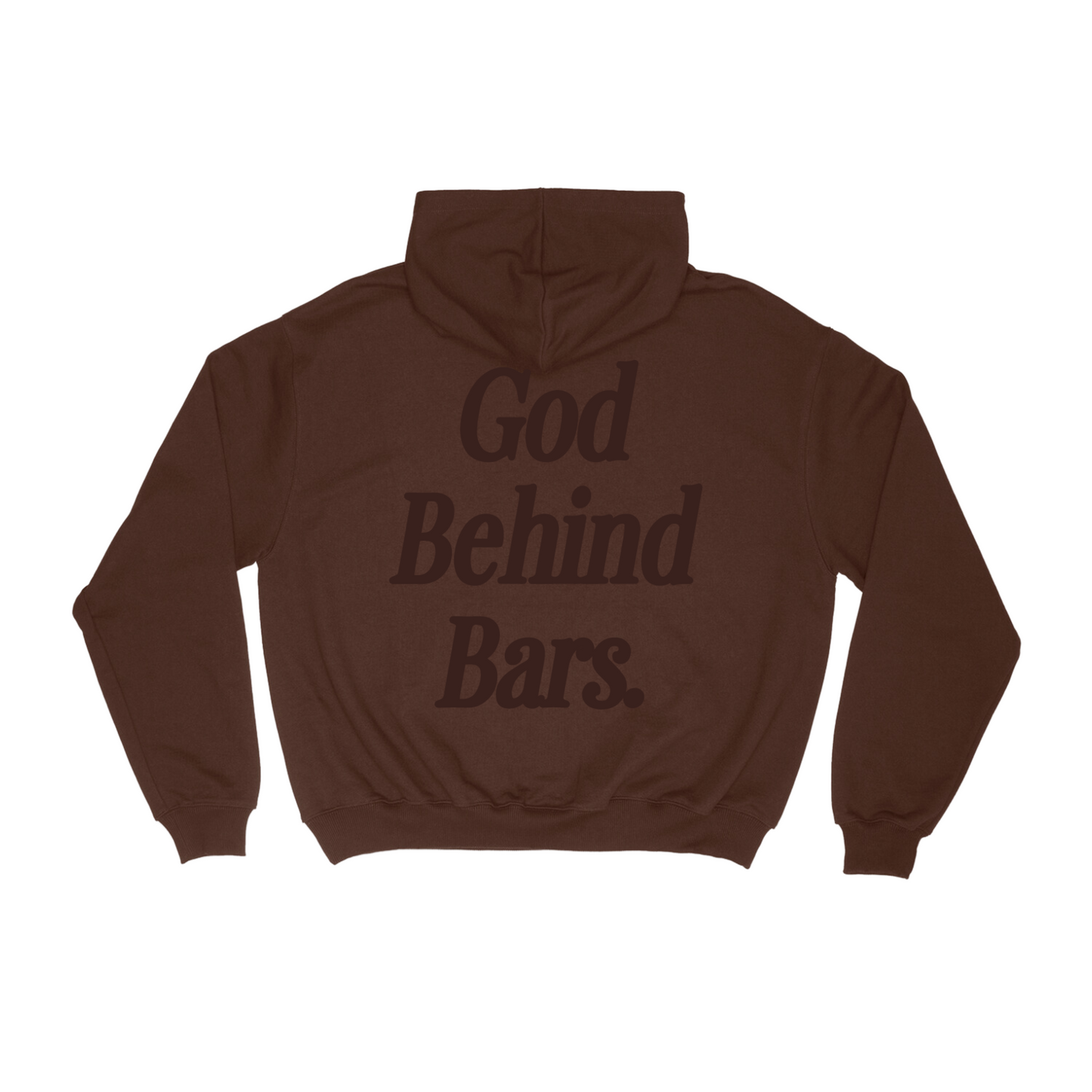 'God Behind Bars' Brown Hoodie