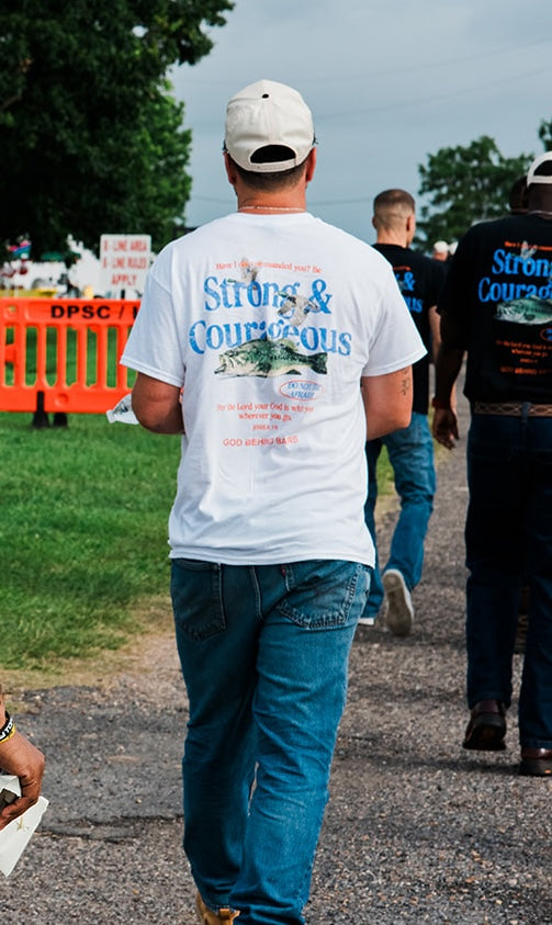Strong & Courageous Tee White